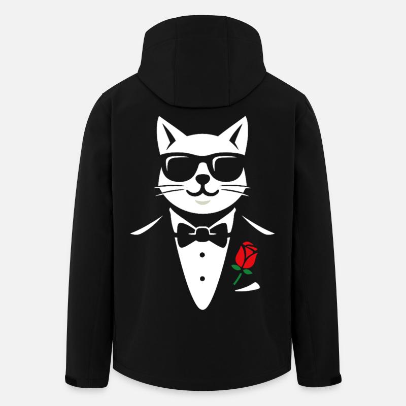 Le chat cool - Veste softshell homme en polyester recyclé Stanley/Stella - noir
