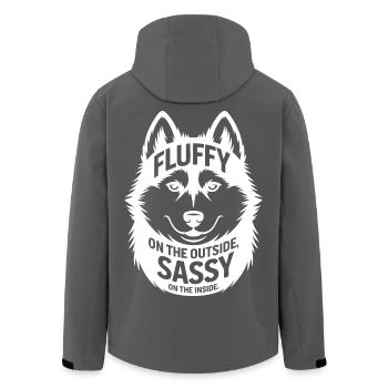 Duveteux à l'extérieur, impertinent à l'intérieur, husky - Veste softshell homme en polyester recyclé Stanley/Stella - noir - Dos - AI Model Male 185 light (185cm)