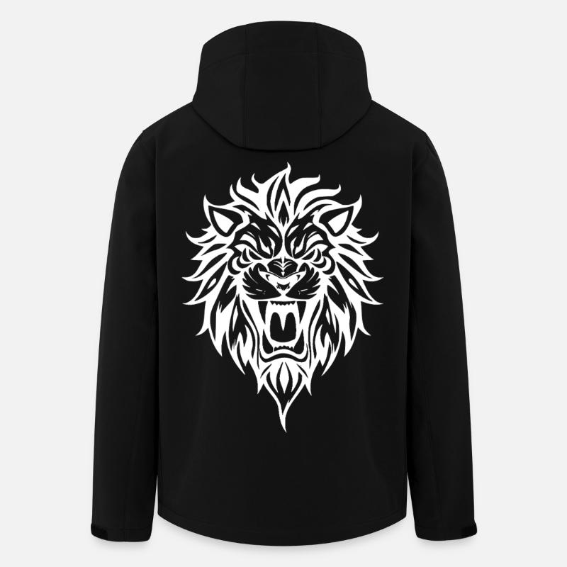 Powerful lion head silhouette - Men’s Recycled Softshell Jacket by Stanley/Stella - black