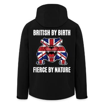 Britische Bulldogge - Recycelte Männer Softshell-Jacke von Stanley/Stella - Schwarz - Hinten - AI Model Male 185 light (185cm)