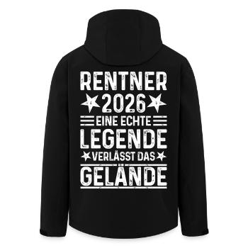 Retraités 2026 - Une légende quitte le site - Veste softshell homme en polyester recyclé Stanley/Stella - noir - Dos - AI Model Male 185 light (185cm)