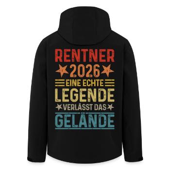 Retraités 2026 - Une légende quitte le site - Veste softshell homme en polyester recyclé Stanley/Stella - noir - Dos - AI Model Male 185 light (185cm)