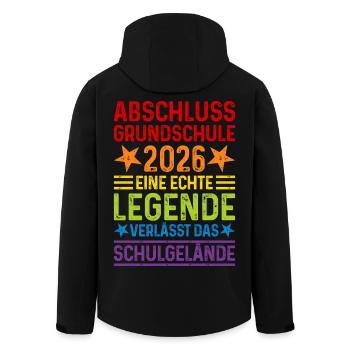 Fin d’études 2026 École primaire Terrain de l’école Legend - Veste softshell homme en polyester recyclé Stanley/Stella - noir - Dos - AI Model Male 185 light (185cm)