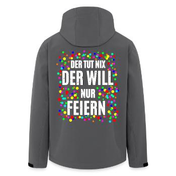 He wants to celebrate - Men’s Recycled Softshell Jacket by Stanley/Stella - black - Back - AI Model Male 185 light (185cm)