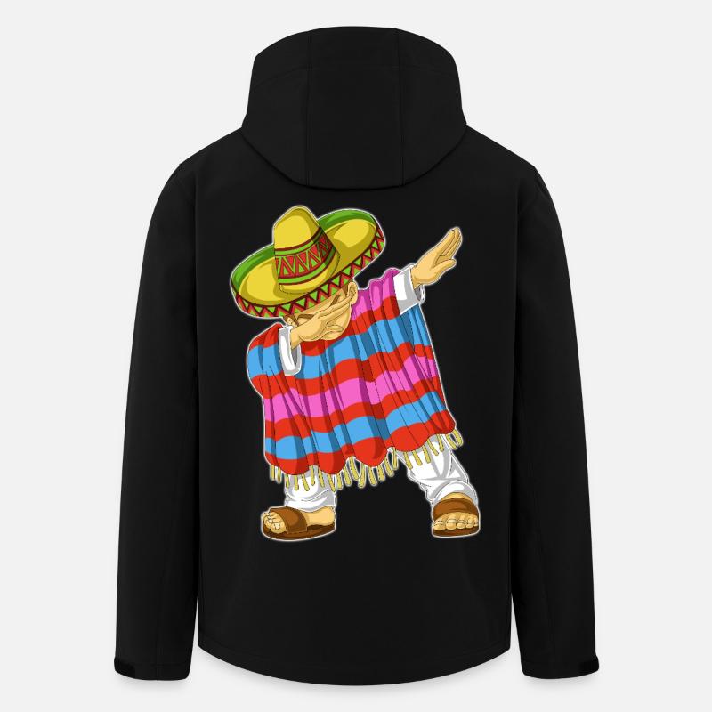 Dabbing Mexican Man Shirt - Men’s Recycled Softshell Jacket by Stanley/Stella - black