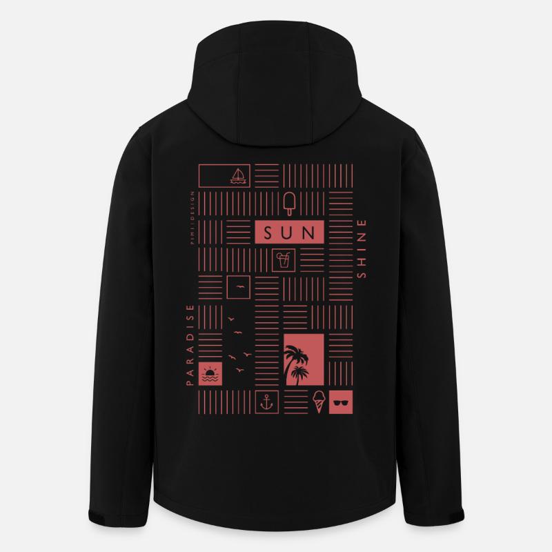 Sommer Sonne Sonnenschein - Recycelte Männer Softshell-Jacke von Stanley/Stella - Schwarz