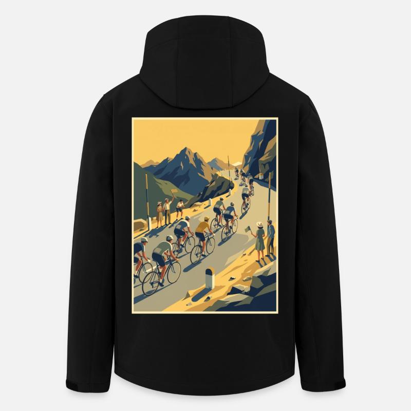 Mountain Ascent — Cycling Memory - Men’s Recycled Softshell Jacket by Stanley/Stella - black