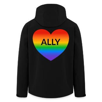 Gay Ally LGBT Pride Allianz - Recycelte Männer Softshell-Jacke von Stanley/Stella - Schwarz - Hinten - AI Model Male 185 light (185cm)
