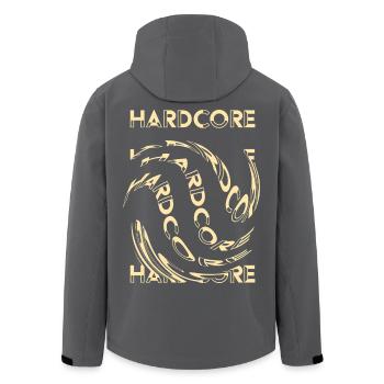 Hardcore Techno Rave Outfit - Festival Gabber - Veste softshell homme en polyester recyclé Stanley/Stella - noir - Dos - AI Model Male 185 light (185cm)