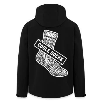 Coole Socke Banner - Recycelte Männer Softshell-Jacke von Stanley/Stella - Schwarz - Hinten - AI Model Male 185 light (185cm)