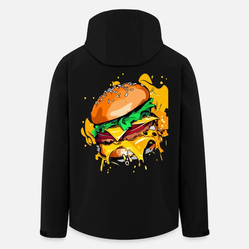 Extra Cheese Burger Cheeseburge - Men’s Recycled Softshell Jacket by Stanley/Stella - black
