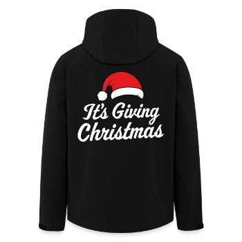 Es ist das Schenken von Weihnachten - Recycelte Männer Softshell-Jacke von Stanley/Stella - Schwarz - Hinten - AI Model Male 185 light (185cm)