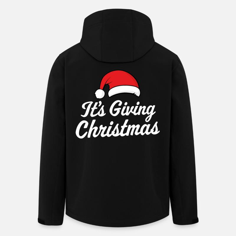 It's Giving Christmas - Men’s Recycled Softshell Jacket by Stanley/Stella - black