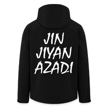 jin jiyan azadi women life freedom - Recycelte Männer Softshell-Jacke von Stanley/Stella - Schwarz - Hinten - AI Model Male 185 light (185cm)