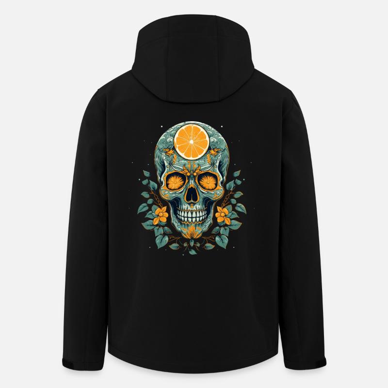 Totenkopf mit Zitrone - Recycelte Männer Softshell-Jacke von Stanley/Stella - Schwarz