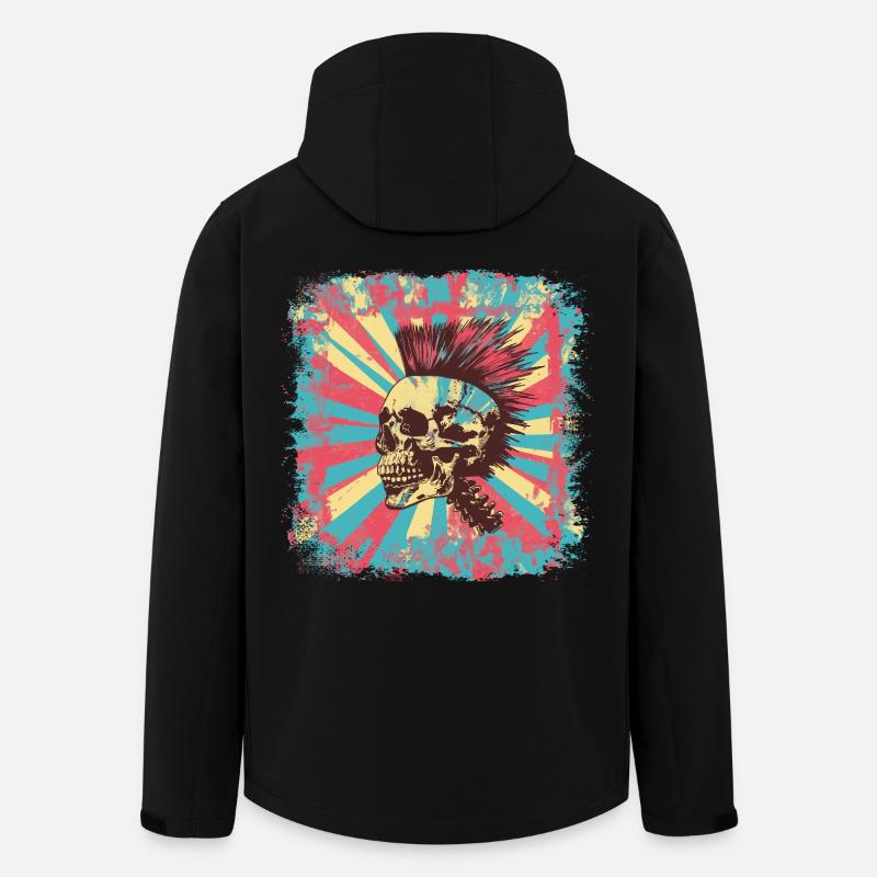 Punk Zombie Mohawk - Men’s Recycled Softshell Jacket by Stanley/Stella - black