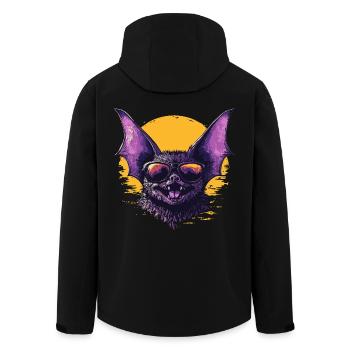 Funny Bat - Men’s Recycled Softshell Jacket by Stanley/Stella - black - Back - AI Model Male 185 light (185cm)
