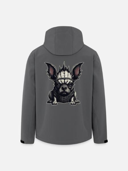Gothic French Bulldog - Men’s Recycled Softshell Jacket by Stanley/Stella - black