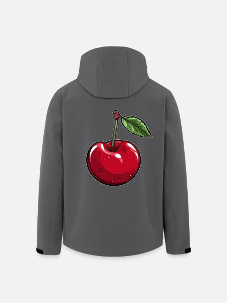 Red Cherry Cherry - Men’s Recycled Softshell Jacket by Stanley/Stella - black