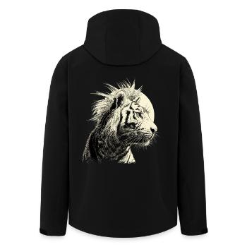 Tigerpunk - Men’s Recycled Softshell Jacket by Stanley/Stella - black - Back - AI Model Male 185 light (185cm)