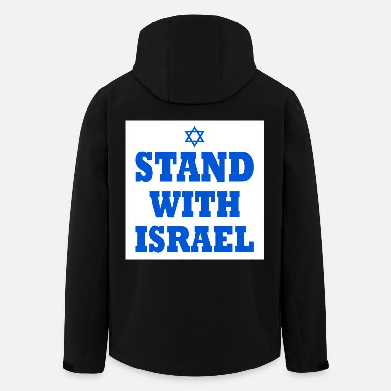 Stand with israel - Veste softshell homme en polyester recyclé Stanley/Stella - noir