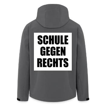 Schule gegen rechts - Recycelte Männer Softshell-Jacke von Stanley/Stella - Schwarz - Hinten - AI Model Male 185 light (185cm)