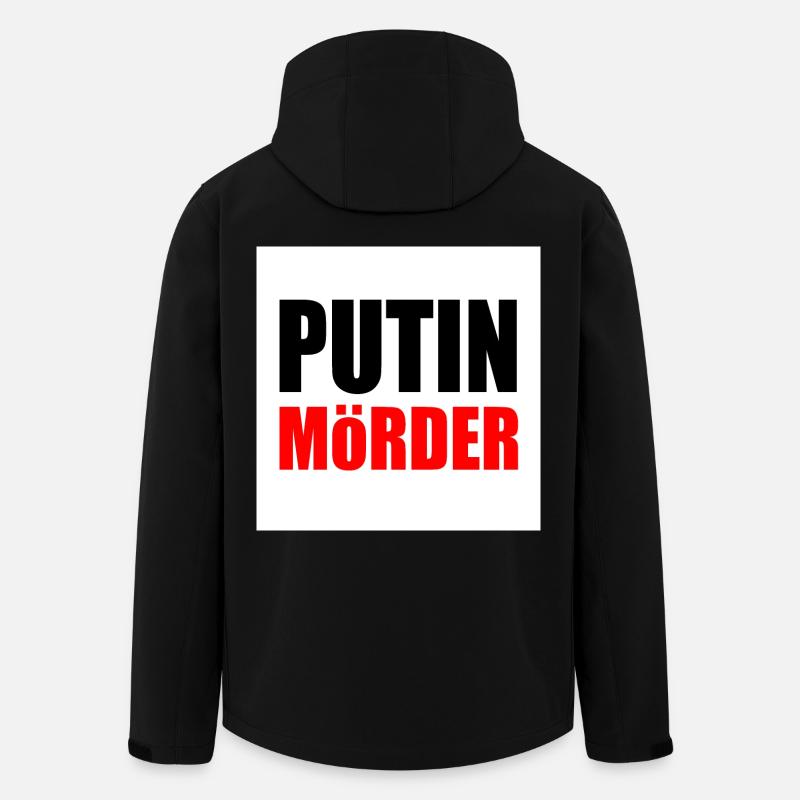 Putin mörder - Veste softshell homme en polyester recyclé Stanley/Stella - noir