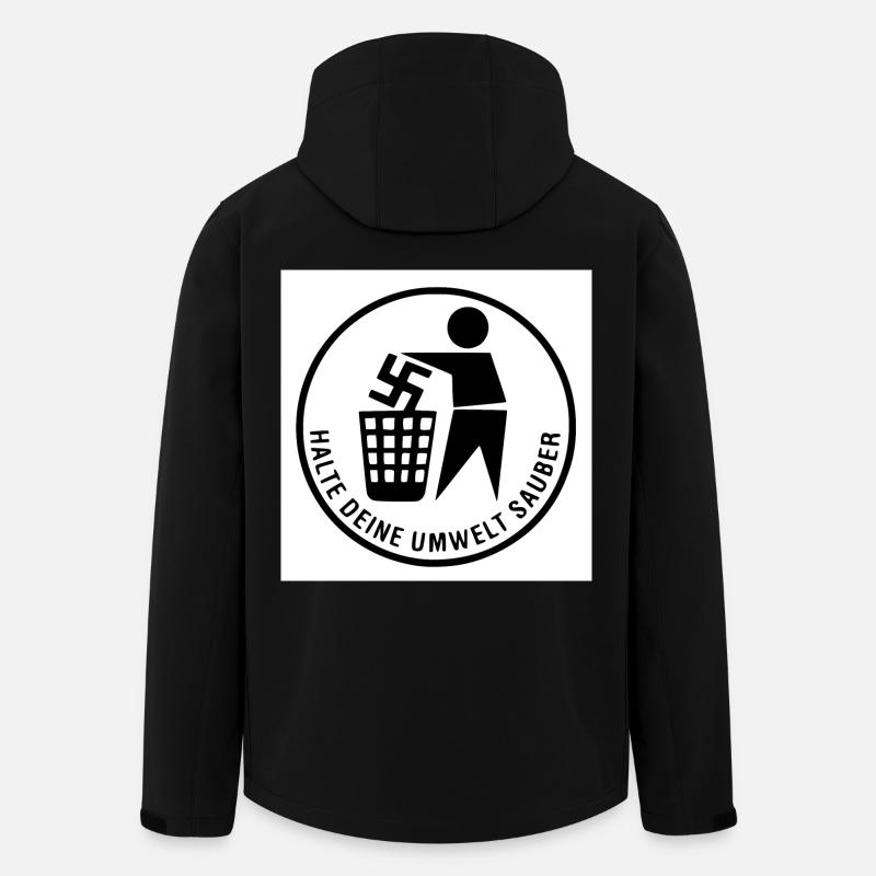 Gardez votre environnement propre - Veste softshell homme en polyester recyclé Stanley/Stella - noir