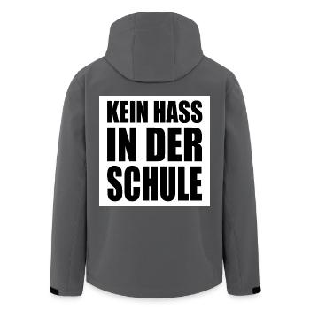 Kein hass in der schule - Recycelte Männer Softshell-Jacke von Stanley/Stella - Schwarz - Hinten - AI Model Male 185 light (185cm)