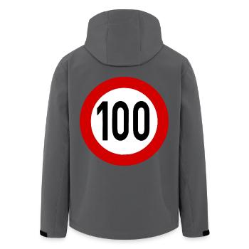 Limite de vitesse 100 - Veste softshell homme en polyester recyclé Stanley/Stella - noir - Dos - AI Model Male 185 light (185cm)