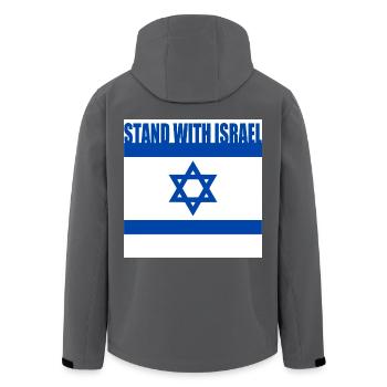 Stand with israel - Men’s Recycled Softshell Jacket by Stanley/Stella - anthracite - Back - AI Model Male 185 light (185cm)