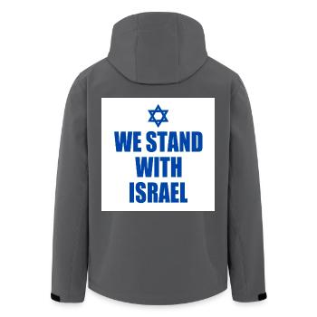 We stand with israel - Veste softshell homme en polyester recyclé Stanley/Stella - noir - Dos - AI Model Male 185 light (185cm)