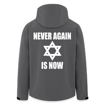 Never again is now - Veste softshell homme en polyester recyclé Stanley/Stella - charbon - Dos - AI Model Male 185 light (185cm)