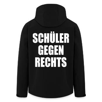 Schüler gegen rechts - Recycelte Männer Softshell-Jacke von Stanley/Stella - Schwarz - Hinten - AI Model Male 185 light (185cm)