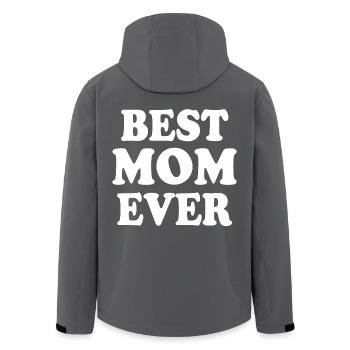 Best mom ever - Recycelte Männer Softshell-Jacke von Stanley/Stella - Schwarz - Hinten - AI Model Male 185 light (185cm)
