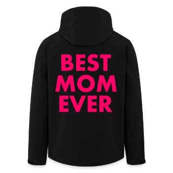 Best mom ever - Recycelte Männer Softshell-Jacke von Stanley/Stella - Schwarz - Hinten - AI Model Male 185 light (185cm)