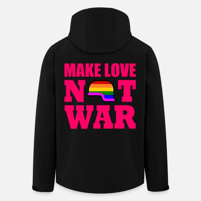 Make love not war - Men’s Recycled Softshell Jacket by Stanley/Stella - black