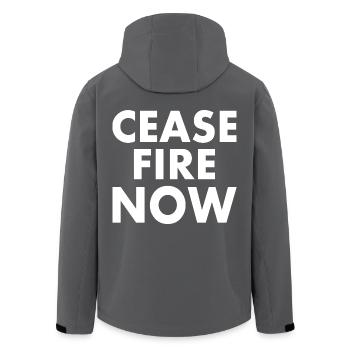 Ceasefire now - Recycelte Männer Softshell-Jacke von Stanley/Stella - Schwarz - Hinten - AI Model Male 185 light (185cm)