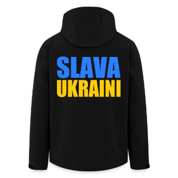 Slava ukraini - Men’s Recycled Softshell Jacket by Stanley/Stella - black - Back - AI Model Male 185 light (185cm)