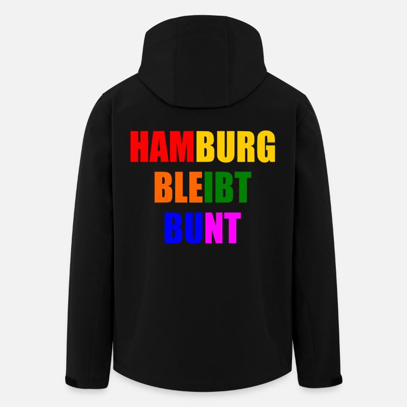 hamburg bleibt bunt - Recycelte Männer Softshell-Jacke von Stanley/Stella - Schwarz