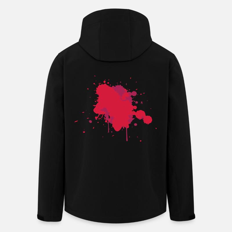 Aquarelle Splash (Vector / votre couleur) - Veste softshell homme en polyester recyclé Stanley/Stella - noir