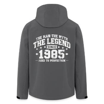 1985 Vintage Born Man Mythe Légende - Veste softshell homme en polyester recyclé Stanley/Stella - noir - Dos - AI Model Male 185 light (185cm)