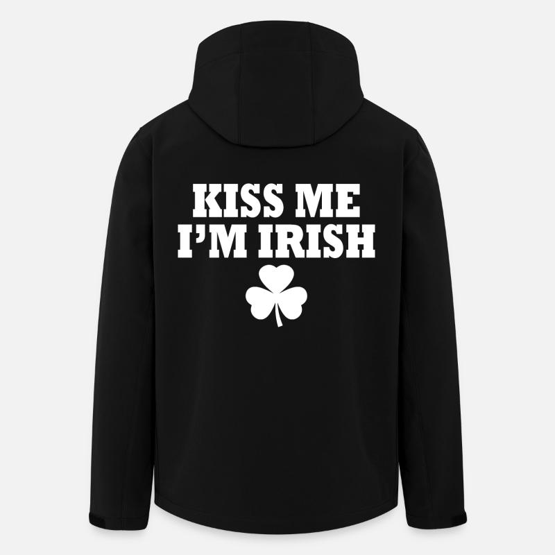kiss me im irish - Men’s Recycled Softshell Jacket by Stanley/Stella - black