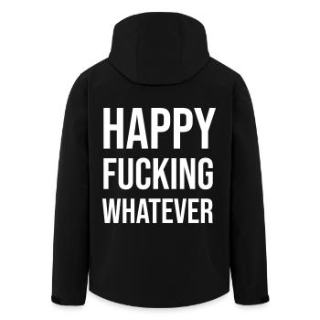 heureux Quoi qu’il arrive - Veste softshell homme en polyester recyclé Stanley/Stella - noir - Dos - AI Model Male 185 light (185cm)