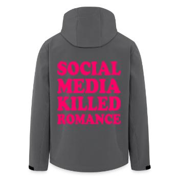 social media killed romance - Veste softshell homme en polyester recyclé Stanley/Stella - noir - Dos - AI Model Male 185 light (185cm)