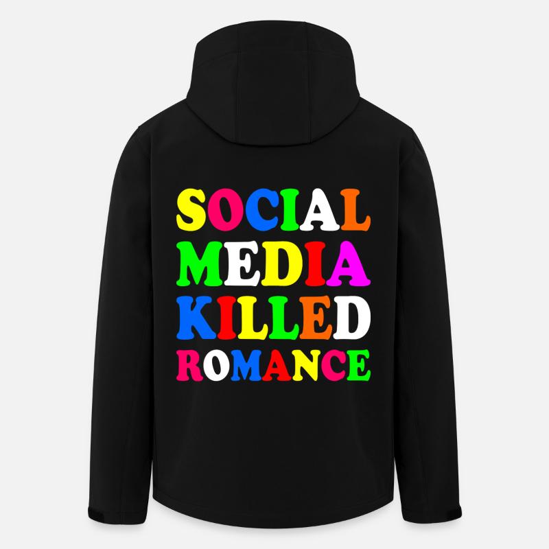 social media killed romance - Men’s Recycled Softshell Jacket by Stanley/Stella - black