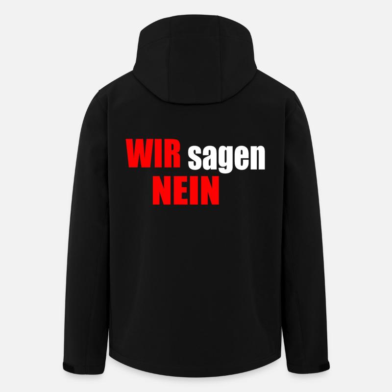 Wir sagen nein - Recycelte Männer Softshell-Jacke von Stanley/Stella - Schwarz