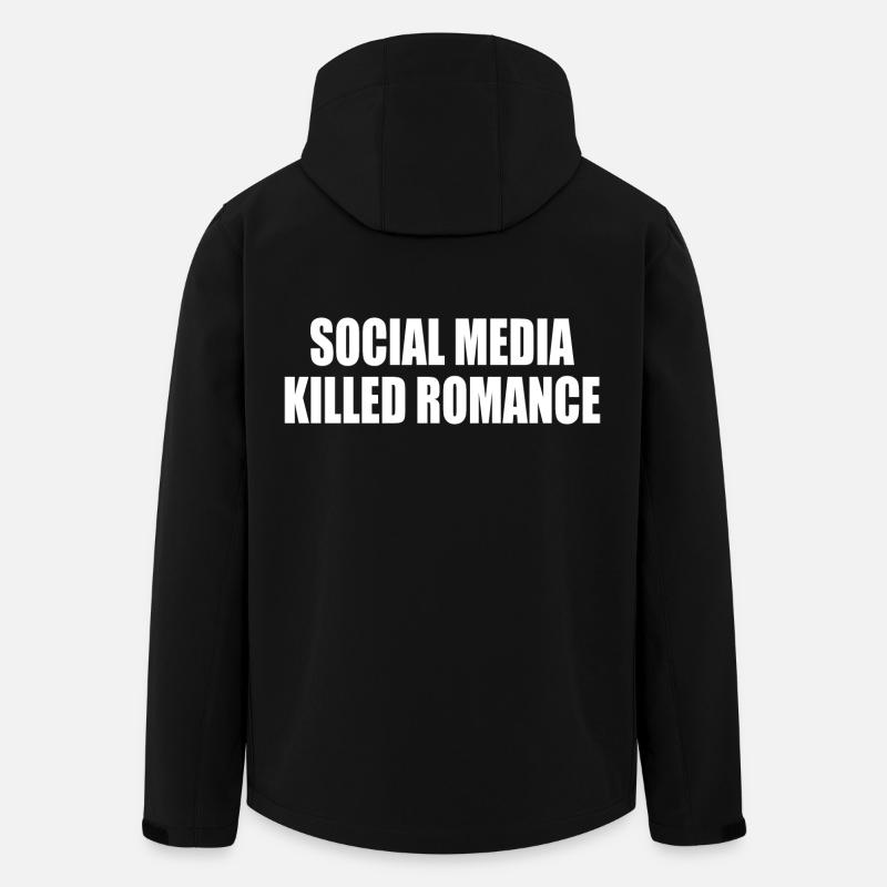social media killed romance - Veste softshell homme en polyester recyclé Stanley/Stella - noir