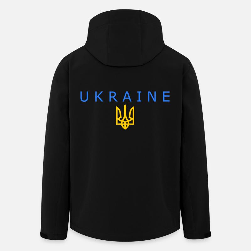 Ukraine - Recycelte Männer Softshell-Jacke von Stanley/Stella - Schwarz