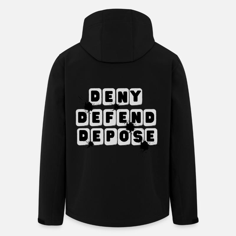DENY DEFEND DEPOSE - Men’s Recycled Softshell Jacket by Stanley/Stella - black